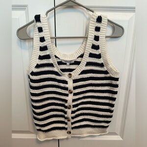 Madewell Striped Sweater Tank / Vest, Size M
